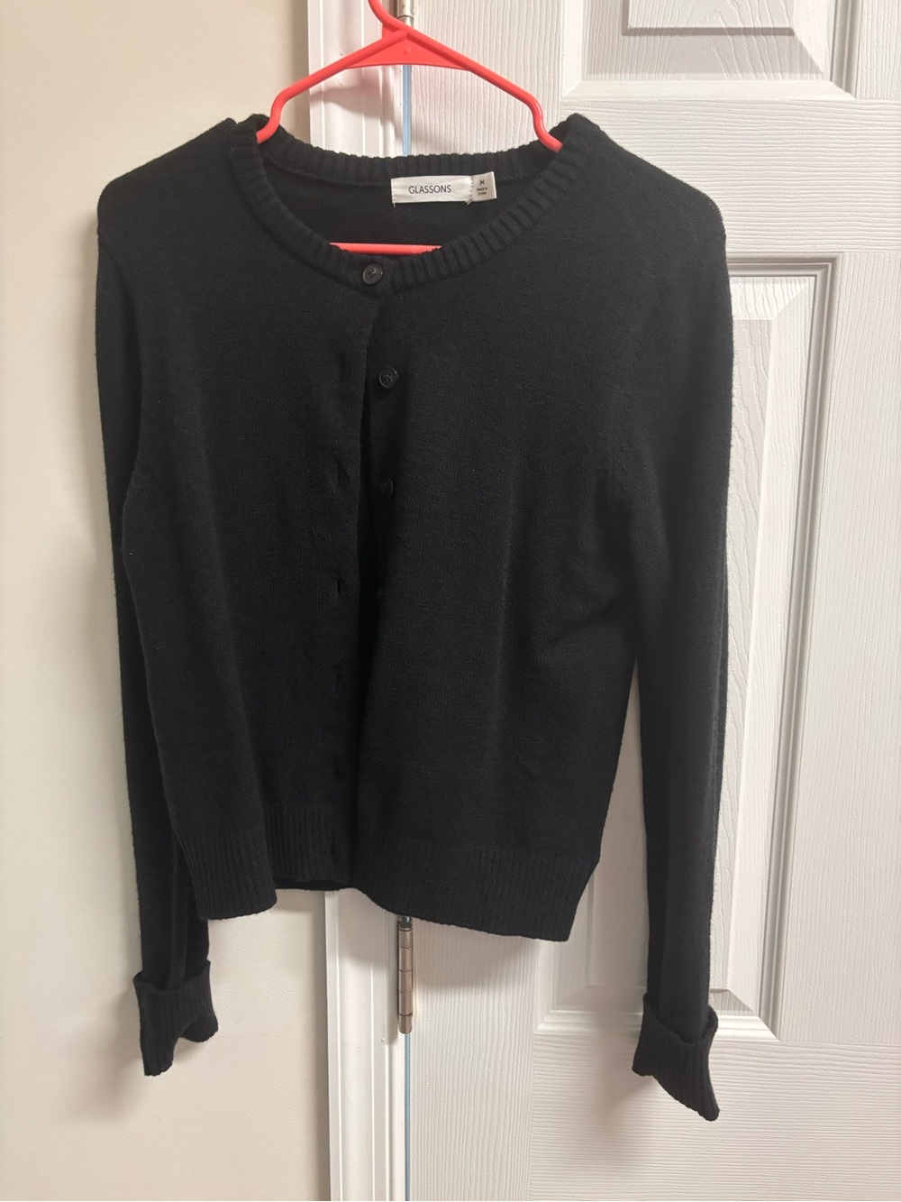 Glassons Black Button-Up Crewneck Cardigan